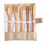 Juego de cubiertos cuchara de bambú cuchillo reutilizable picnic tenedor - 1