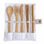 Juego de cubiertos cuchara de bambú cuchillo reutilizable picnic tenedor - Foto 3