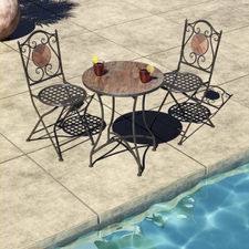 Juego de mesa y 2 sillas de jardín, modelo Mediterráneo - Sistemas David
