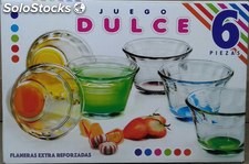 Juego Dulce , 6 flaneras sin tapas con fondo de color , lote 500 juegos