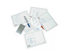 Juego tarjetas reutilizables henbea imagina y completa plastico flexible con