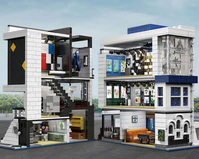 Juguete de construcción compatible con LEGO, maqueta de galería moderna - Foto 4
