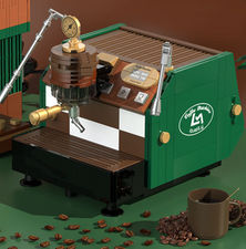 Juguete de construcción compatible con LEGO, Modelo de cafetera francesa verde