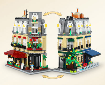 Juguete de construcción compatible con LEGO, modelo de restaurante de París - Foto 3