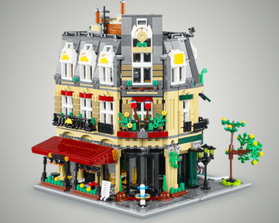 Juguete de construcción compatible con LEGO, modelo de restaurante de París - Foto 4