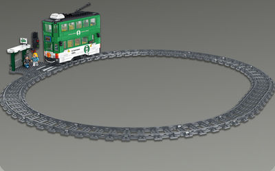 Juguete de construcción compatible con LEGO, modelo de tranvía de dos pisos - Foto 5