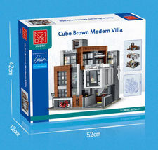 Juguete de construcción compatible con LEGO, modelo de villa moderna