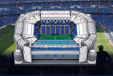Juguete de construcción compatible con LEGO, modelo Estadio Real Madrid Bernabeu