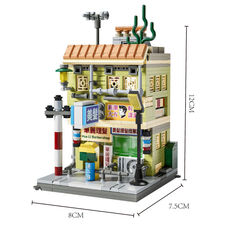 Juguetes de construcción compatibles con Lego, peluquería de Hong Kong