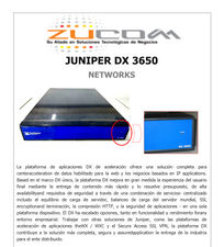 Juniper dx 3650 networks