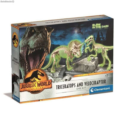 Jurassic World 3 Triceratops Y Velociraptor - Foto 2