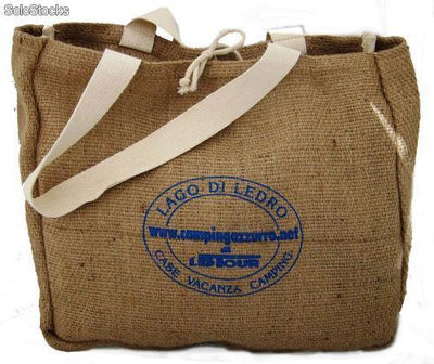 Jute shopping en twill de traitement de la mer et faire du shopping