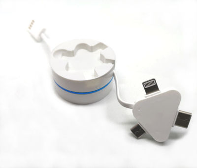 Kabel 3w1 zwijany USB, micro, typ c, lightning - Zdjęcie 2