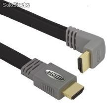 Kabel HDMI titanum TB109 gold płaski 1.5m klasa 1.4 złącze 90