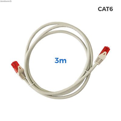 Kabel Sieciowy Sztywny UTP Kategoria 6 EDM 3 m Szary