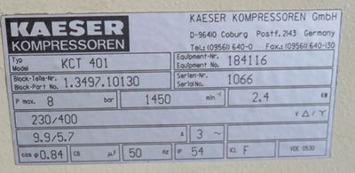 Kaeser KCT 401 ölfreier Kolbenkompressor in Schallhaube - Foto 5