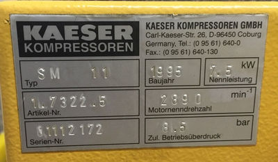 Kaeser SM 11 Schraubenkompressor - Foto 4