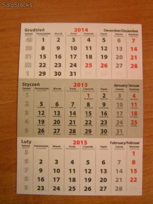 Kalendaria małe trójdzielne 2015 - Zdjęcie 3