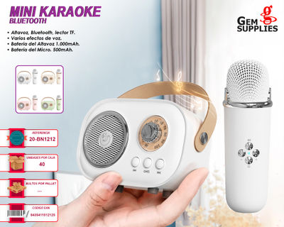 Altavoz Bluetooth Inalámbrico Party Karaoke Con Micrófono Y Mando
