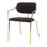 Kendall preta cadeira estofada estrutura ouro - Foto 4
