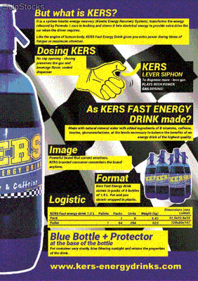 Kers energy drink in blue bottle of 1.5 liter with dosign siphon - Foto 3