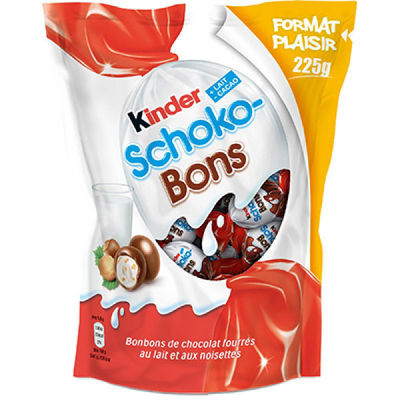 Kinder Bonbons Chocolat Lait Noisettes Kinder Schoko-Bons : Le Sachet De 225 G