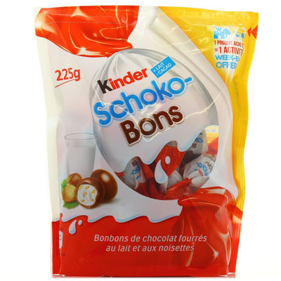 Kinder Bonbons Chocolat Lait Noisettes Kinder Schoko-Bons : Le Sachet De 225 G - Photo 2
