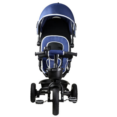 Kinderline TRC-711.1BLUE: Passeggino triciclo 4 in 1 per neonati e bambini - Blu - Foto 2