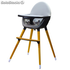 Kinderline whc-701.1 darkgrey: Pod Timber Highchair - Dunkelgrau