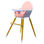 Kinderline WHC-701.1PINK: Chaise haute Pod Timber - Rose - 1