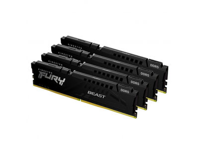 Kingston Fury Beast 128GB(4x32GB) DDR5 5600MT/s CL40 Black KF556C40BBK4-128