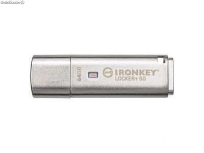 Kingston usb Flash 64 GB 3.2 IronKey Locker 50 aes w/256bit IKLP50/64GB