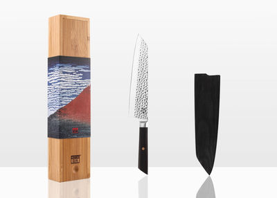 Kiritsuke KOTAI (couteau de chef) avec saya et boîte en bambou - lame 21 cm - Photo 2