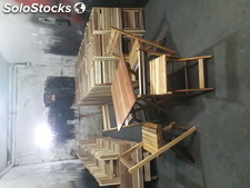 Kit 1 mesa e 4 cadeiras dobráveis - Madeira Maciça- Somos Fabrica