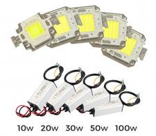 Kit 2 piezas para sustitución de placa led + led driver focos led luz fría 6500k