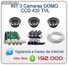 KIT 3 Cámaras DOMO Instaladas