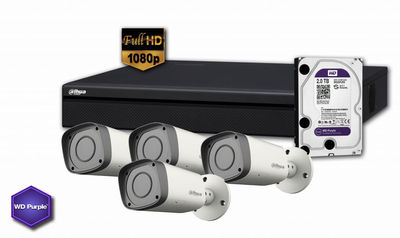 Kit 4 camera dahua hd 720P avec installation