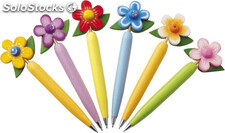 Kit 6 bolígrafos madera surtidos con detalles florales