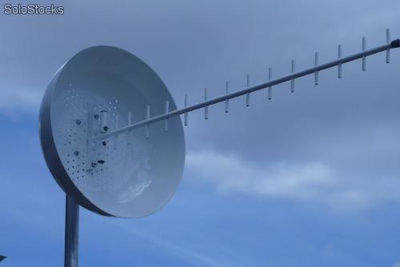Kit antena yagi para celular rural