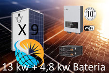 Kit Autoconsumo 13 kw con Baterías de LITIO 4,8 Kw/h