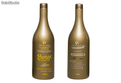 Kit Benouver bzero Botox Plástica Capilar 1000 ml e Shampoo bzero 1000 ml