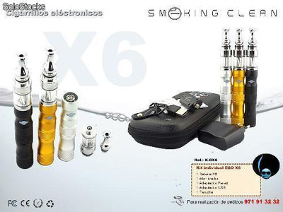 Kit cigarros eletrônicos eCig x6