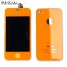 Kit Complet Iphone 4 et 4s(Ecran + Facade + Bouton) orange