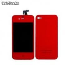 Kit Complet Iphone 4 et 4s(Ecran + Facade + Bouton) rouge