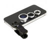 Kit de 3 lentes de smartphones con pinzas fisheye universal macro gran angular