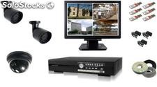 Kit de CCTV =DVR H.264 c/ 250 GB, Monitor LCD 17&quot;, y 3 Camaras c/Instalacion