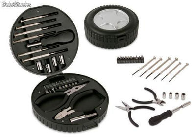 Kit de herramientas plastico en forma de llanta