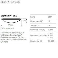 Kit de luz cromo cepillado PR-LED BN 3161 para ventiladores de techo CasaFan Eco - Foto 3