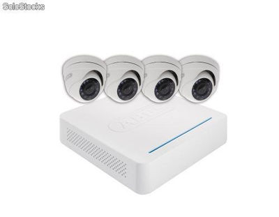 Kit de vidéo surveillance : Enregistreur numérique + 4 caméras dômes d&#39;extérieur