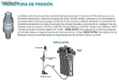 Kit equipo Ultrafiltración Nelva 4 cartuchos + reductor de presión + antifugas - Foto 3